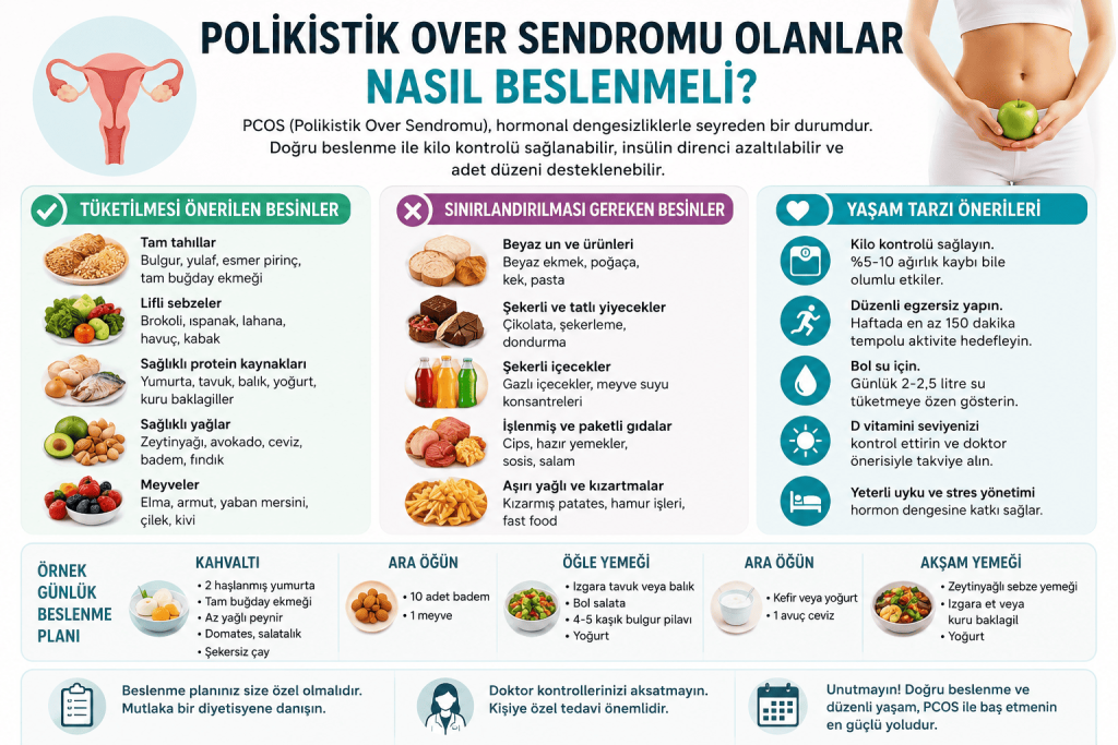 Polikistik Over Sendromu Olanlar Nasıl Beslenmeli